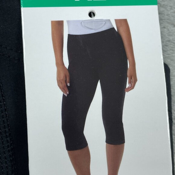 32 Degrees Cool Women’s Cropped Leggings XL Black Polyester a1565 - Picture 2 of 7